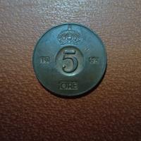 Svezia Numismatica 🇸🇪 5 Ore 1963