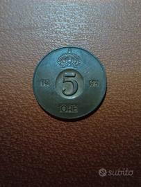Svezia Numismatica 🇸🇪 5 Ore 1963