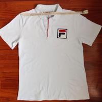 Polo Fila da uomo - bianca, logo in spugna