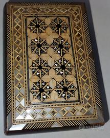 Scatola intarsiata madreperla anni 50