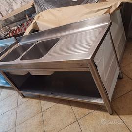 Lavello 2 Vasche in Alluminio 70 x 180
