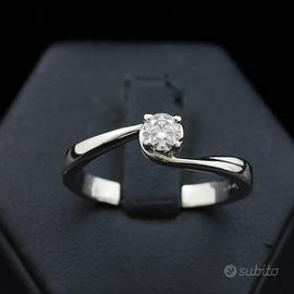 GIORGIO VISCONTI SOLITARIO ORO 18KT BRILLANTE 0.31