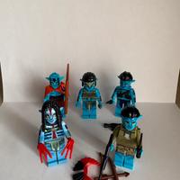 Lotto 5 minifigure avatar na vi guerrieri lego