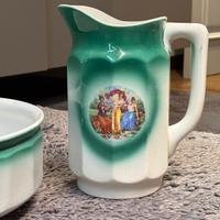 Brocca e catino in ceramica