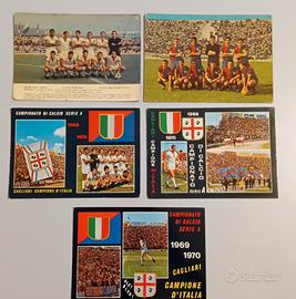 Lotto cartoline originali Cagliari Scudetto Riva