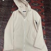 Giacca domna con zip color vaniglia