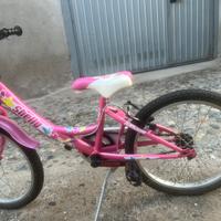 bici bambina 16” rosa + casco frozen
