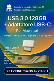 USB AVVIABILE 128GB - 8 Versioni macOS Modern in 1