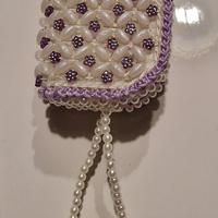 Borsellino/porta monete fatto a mano, in perline