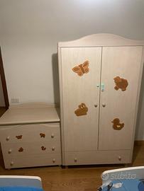 Armadio fasciatoio cassettiera camera Mibb