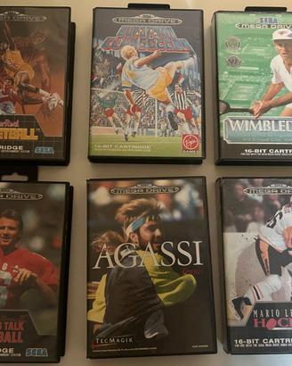 Lotto 6 Giochi Sega Mega Drive CIB Con Manuali