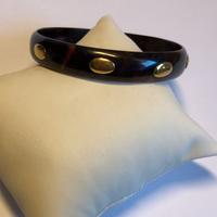 Bracciale vintage rigido in oro giallo 750 18 kt