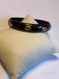 Bracciale vintage rigido in oro giallo 750 18 kt