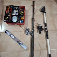 Set Canne da pesca più varia attrezzatura