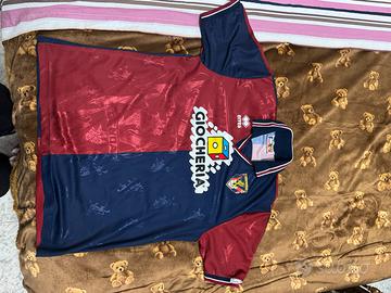 MAGLIA CALCIO GENOA ANNI 90 GIOCHERIA M/L VINTAGE