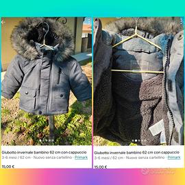 bambino giubotto inverno 3-6 mesi nuovo!!