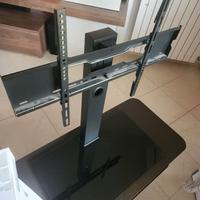 Supporto tv gitevole con base in cristallo