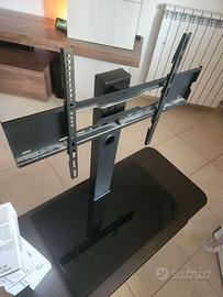 Supporto tv gitevole con base in cristallo