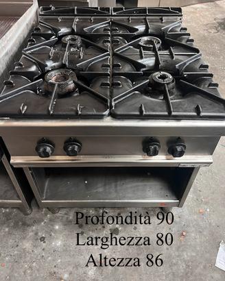 Cucina 4 fuochi giga
