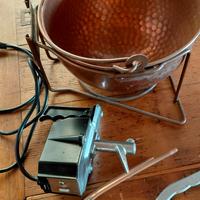 Paiolo in rame con mescola elettrica