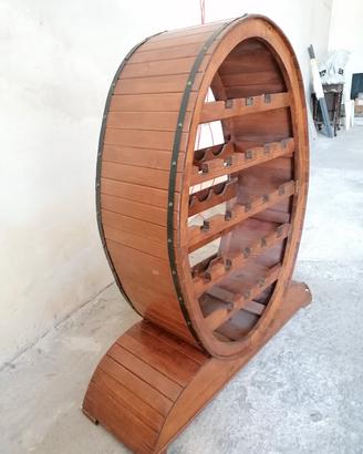 Elegante Botte portabottiglie di Vino in Legno 