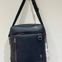 Borsa tracolla pelle U.S. Polo ASSN Cambridge Blu