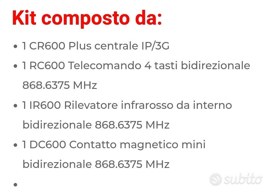 Elkron KIT CR600 PLUS EGON – Kit Antifurto Senza Fili – IP 3G