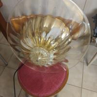 plafoniera in vetro di murano piu due applique 