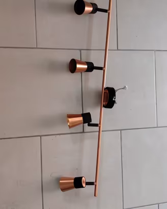 Lampadario a led color rame