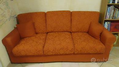 Divano letto 3 posti in tessuto