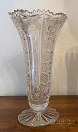 Elegante vaso per i fiori in cristallo anni 50