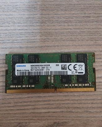 RAM Notebook 16GB DDR4 2666MHz Samsung – SO-DIMM