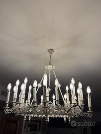 Lmpadario ottone '600 antico elettrificato