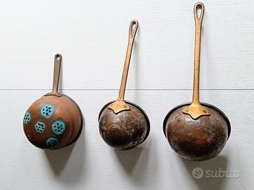 Mestoli in rame vintage