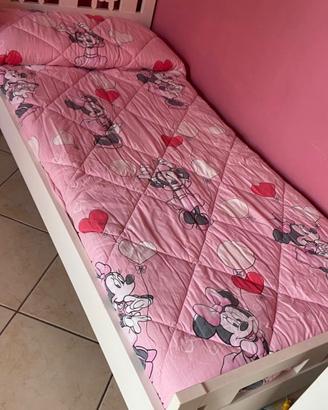 Struttura letto KRITTER IKEA + materasso + 2 c.mat