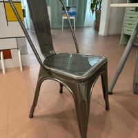 4 sedie stile industriale metallo