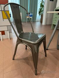 4 sedie stile industriale metallo