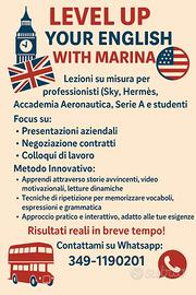 Qualificata esperta madrelingua inglese