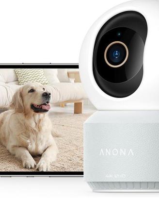 Anona Pano 4K Telecamera WIFI Interno,Videocamera 