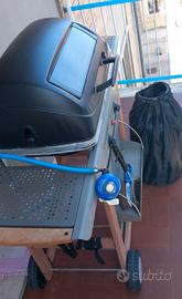 BARBECUE A DUE FUOCHI + BOMBOLA PIENA  E COPRI BOM