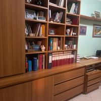 Libreria + scrivania in legno