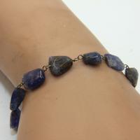 Splendido bracciale pietre naturali viola e argent