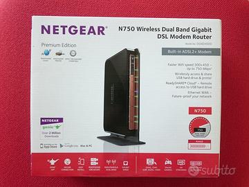 Netgear Gigabit DSL Modem Router N750 Wifi spedito