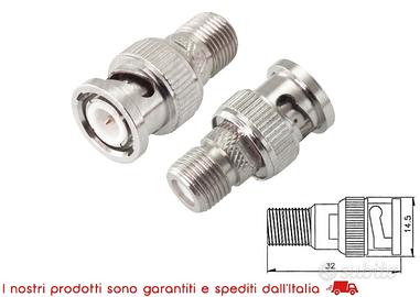 ADATTATORE Connettore da F FEMMINA a BNC MASCHIO C