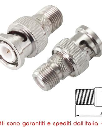 ADATTATORE Connettore da F FEMMINA a BNC MASCHIO C