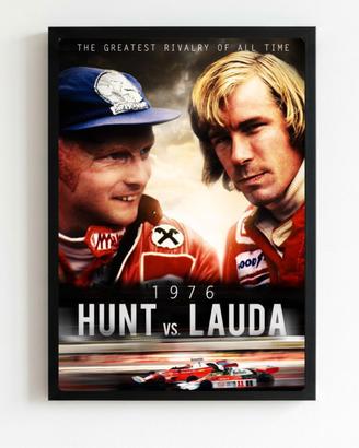 quadro poster Hunt e Lauda
