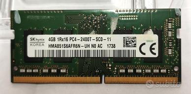 RAM 4 GB SODIMM DDR4 2400 Mhz SK HYNIX