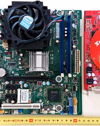 Build Intel dual core E5300, 1 GB DDR3, ATi X800GT
