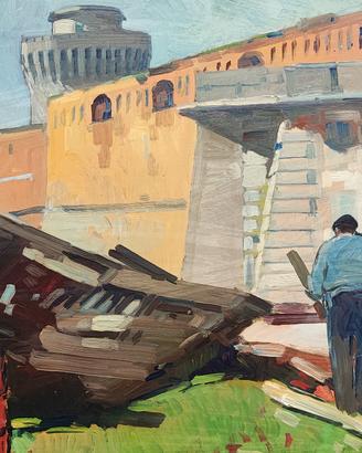Dipinto -Piero Marchi - Il Barcone - Livorno