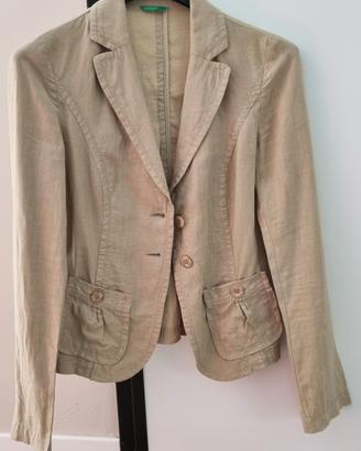 giacca lino benetton